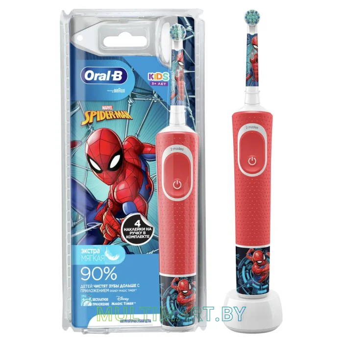 Электрическая зубная щетка Oral-B Kids Spiderman D100.413.2K